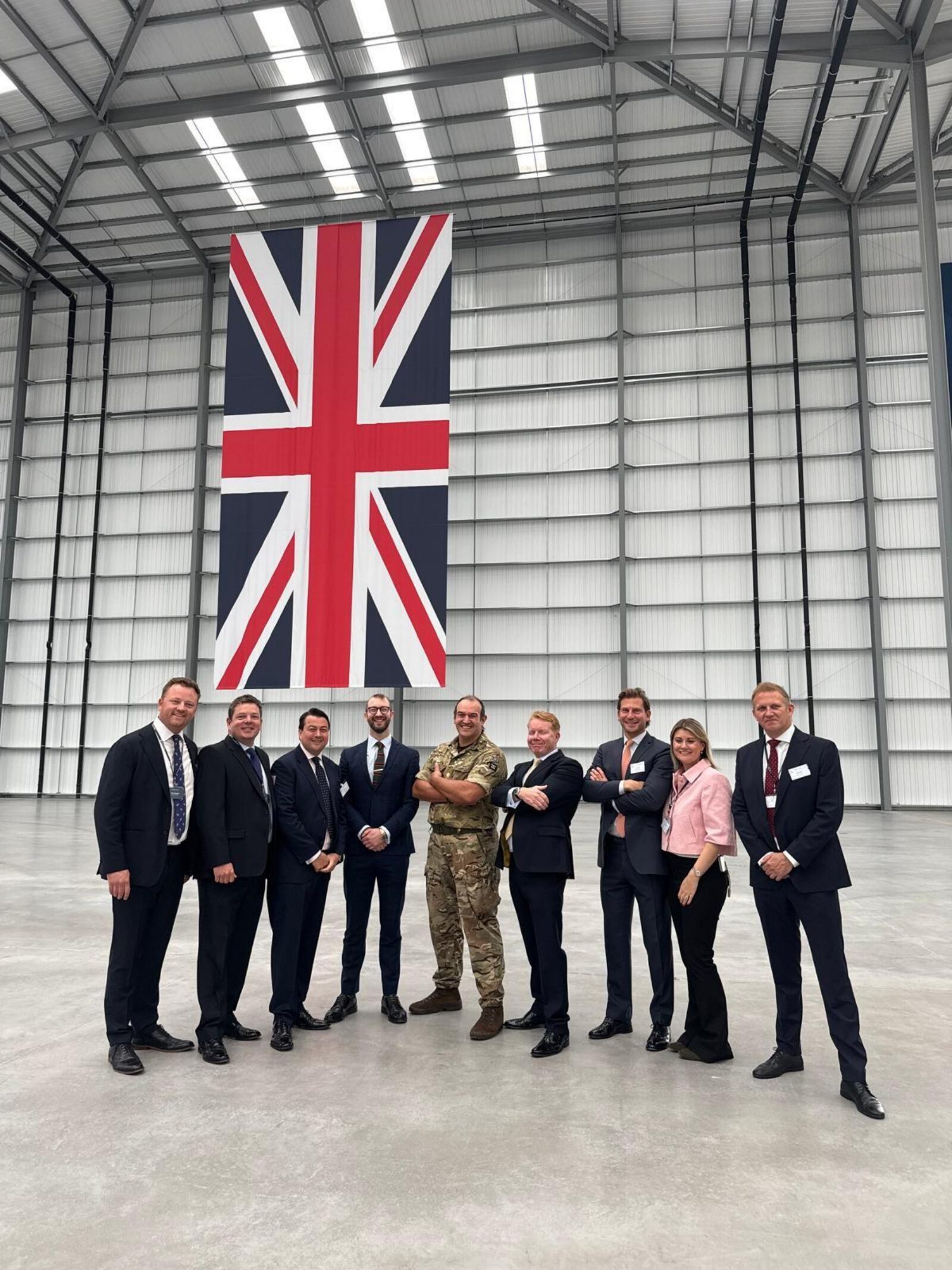 Will Stone MP (Centre-Left) & Brigadier Stu Nass (Centre-Right) at the launch of DroneTex